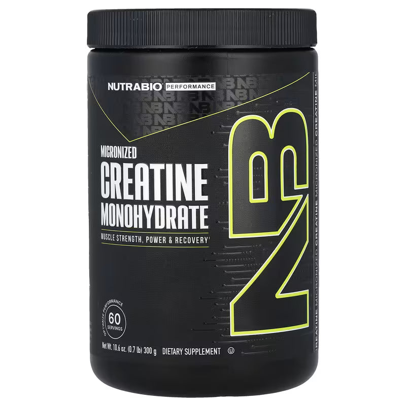 001-NutraBio, Monohidrato de creatina micronizado, 300 g (10,6 oz) 60 serv