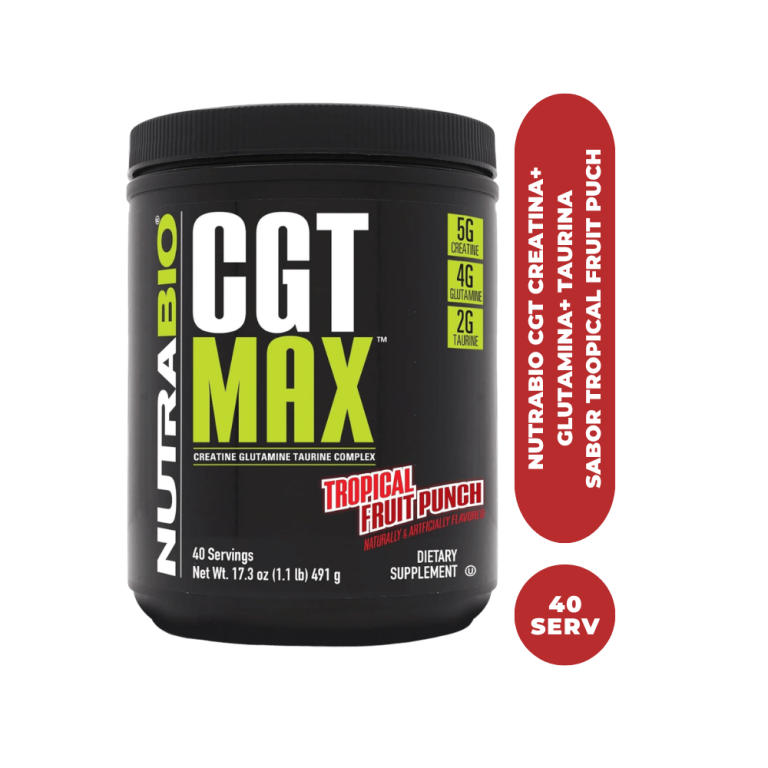 001-NUTRABIO CGT CREATINA + GLUTAMINA + TAURINA 40 servidas