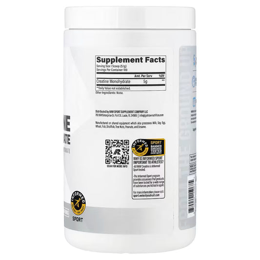 001-RAW CREATINA MONOHIDRATADA EN POLVO 100 serv
