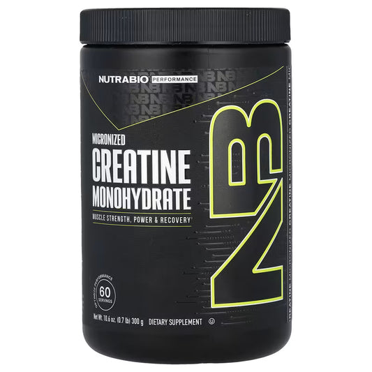 001-NutraBio, Monohidrato de creatina micronizado, 300 g (10,6 oz) 60 serv