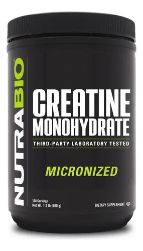 001-Creatina Monohidratada 500gr 100sv - Nutrabio Sabor Sin Sabor