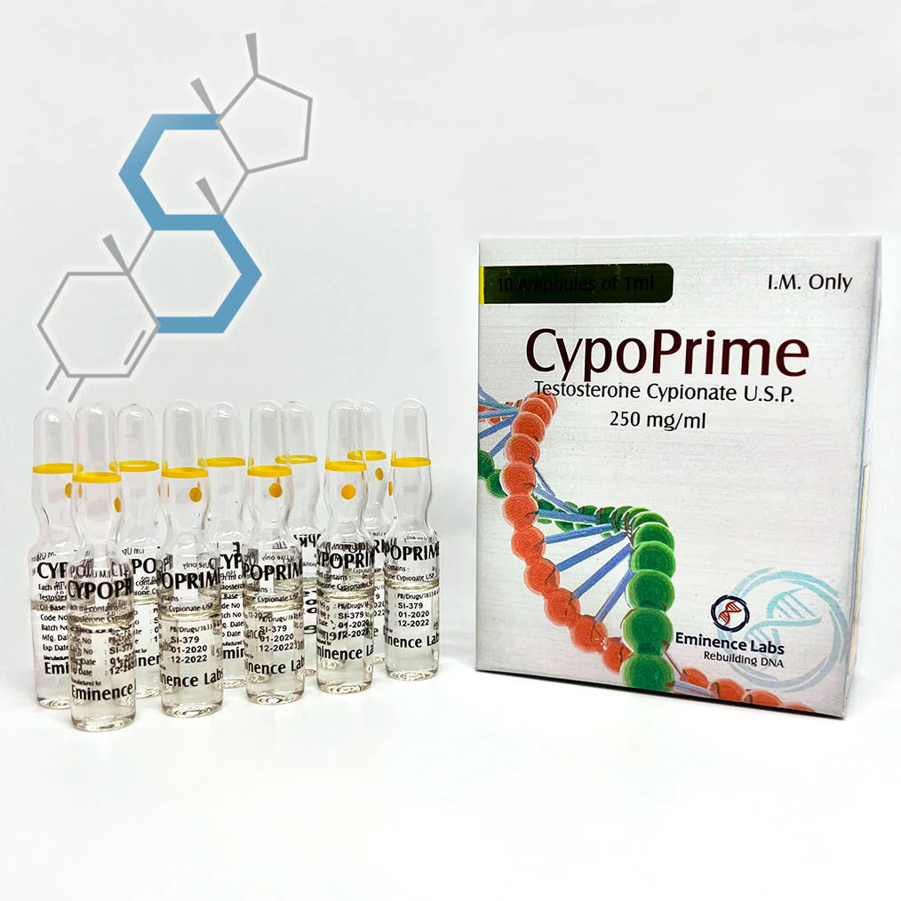CypoPrime Cipionato de Testosterona 250mg/ml x 10ampollas 10 ml